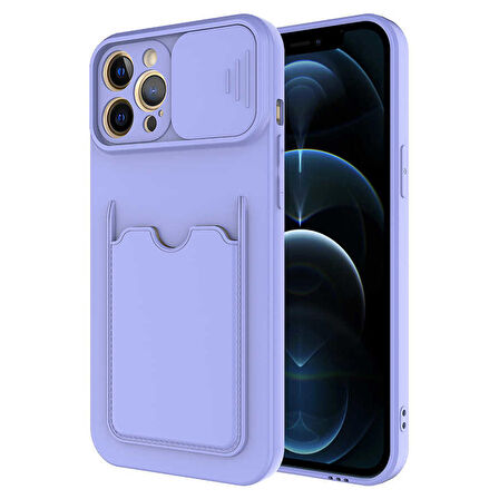 iPhone 12 Pro Max Uyumlu ​Zore Kartix Kapak-Lila