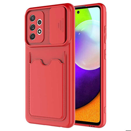 Galaxy A52 Uyumlu ​Zore Kartix Kapak-Kırmızı