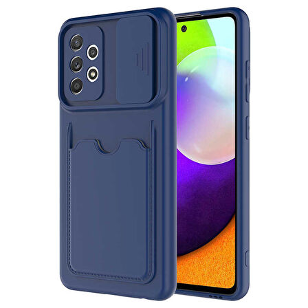 Galaxy A72 Uyumlu ​Zore Kartix Kapak-Lacivert