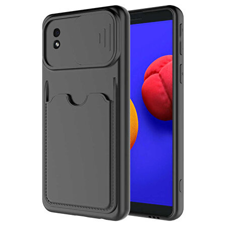 Galaxy A01 Core Uyumlu ​Zore Kartix Kapak-Siyah