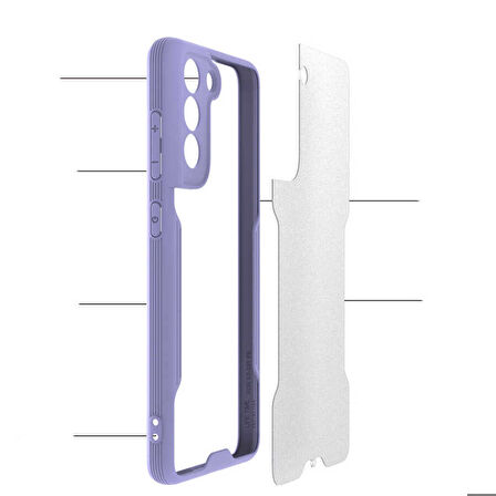 Galaxy S21 FE Uyumlu Zore Parfe Kapak-Mavi