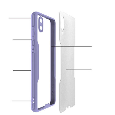 Galaxy A02 Uyumlu Zore Parfe Kapak-Sarı