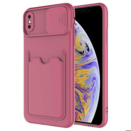 iPhone XS Max 6.5 Uyumlu ​Zore Kartix Kapak-Koyu Mor