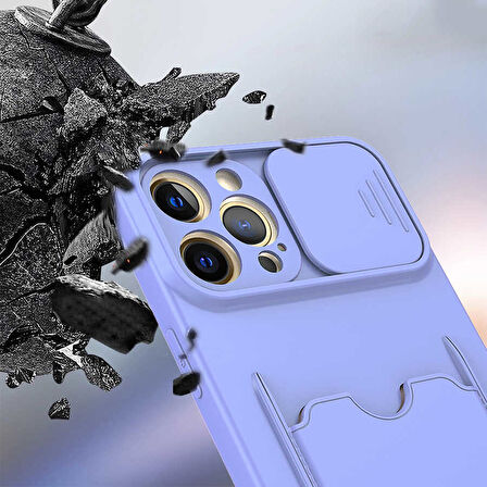 iPhone 12 Pro Uyumlu ​ Kartix Kılıf-Koyu Mor