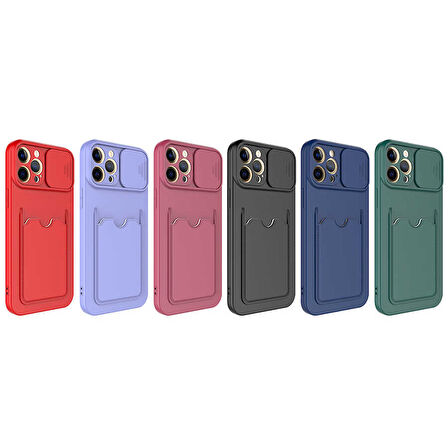 iPhone 12 Pro Uyumlu ​ Kartix Kılıf-Koyu Mor