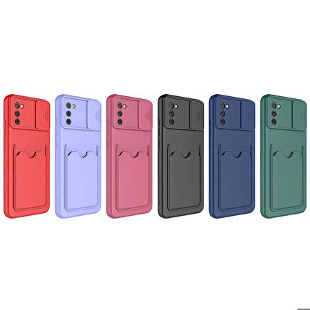 Galaxy A02S Uyumlu ​Zore Kartix Kapak-Koyu Mor