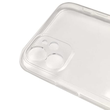 iPhone 11 Uyumlu Zore Kamera Korumalı Süper Silikon Kılıf-Renksiz