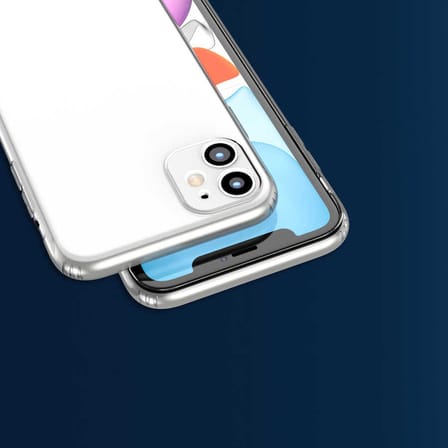 iPhone 11 Uyumlu Zore Kamera Korumalı Süper Silikon Kılıf-Renksiz