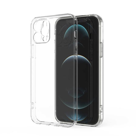 iPhone 12 Pro Uyumlu Zore Kamera Korumalı Süper Silikon Kılıf-Renksiz