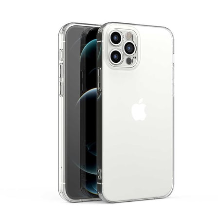 iPhone 12 Pro Uyumlu Zore Kamera Korumalı Süper Silikon Kılıf-Renksiz