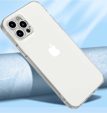 iPhone 12 Pro Uyumlu Zore Kamera Korumalı Süper Silikon Kılıf-Renksiz