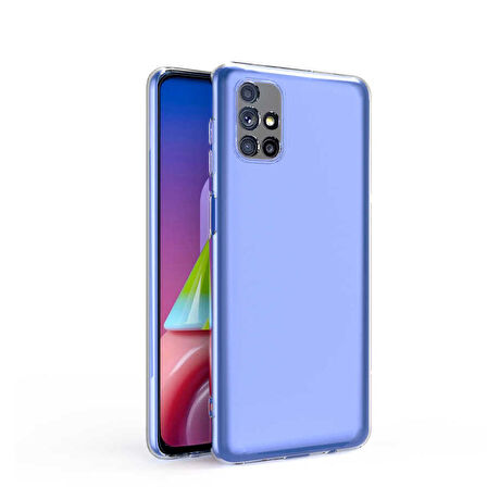 Galaxy M51 Uyumlu Zore Kamera Korumalı Süper Silikon Kapak-Renksiz