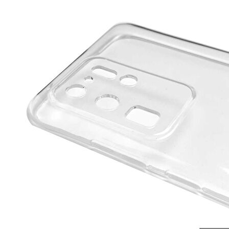 Galaxy S20 Ultra Uyumlu Zore Kamera Korumalı Süper Silikon Kapak-Renksiz