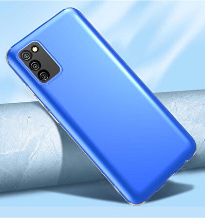 Galaxy A02S Uyumlu Zore Kamera Korumalı Süper Silikon Kapak-Renksiz