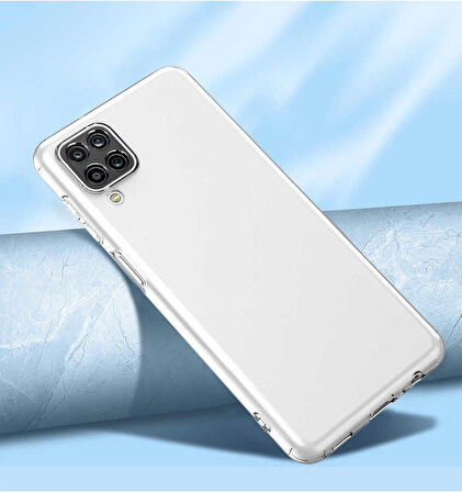 Galaxy A12 Uyumlu Zore Kamera Korumalı Süper Silikon Kapak-Renksiz