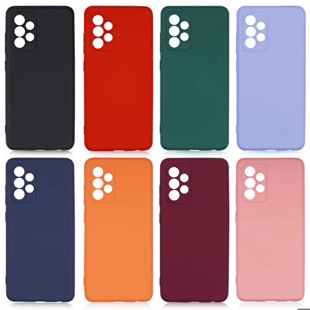 Galaxy A52 Uyumlu Zore Mara Lansman Kapak-Koyu Mor