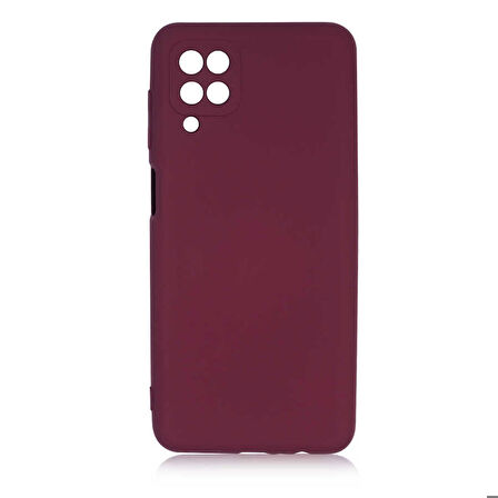 Galaxy A12 Uyumlu Zore Mara Lansman Kapak-Koyu Mor