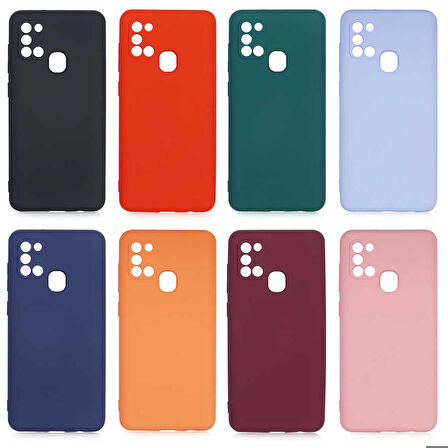 Galaxy A21S Uyumlu Zore Mara Lansman Kapak-Koyu Yeşil