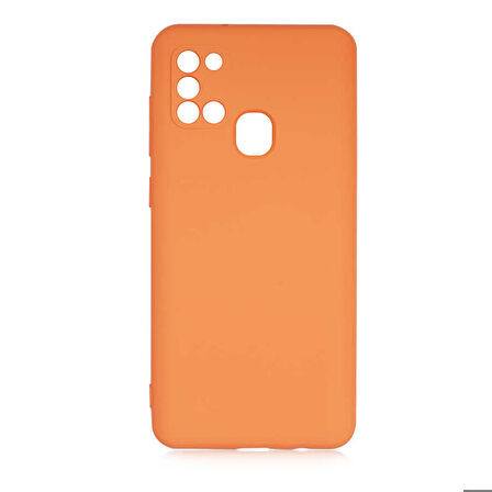 Galaxy A21S Uyumlu Zore Mara Lansman Kapak-Turuncu