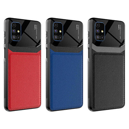 Galaxy M51 Uyumlu ​Zore Emiks Kapak-Kırmızı