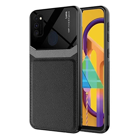 Galaxy M21 Uyumlu ​Zore Emiks Kapak-Siyah