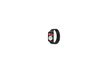 Huawei Watch Fit Uyumlu KRD-01 Metal Zore Kordon-Siyah