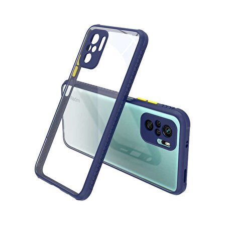 Xiaomi Poco M5S Kılıf ​​Zore Kaff Kapak-Lacivert