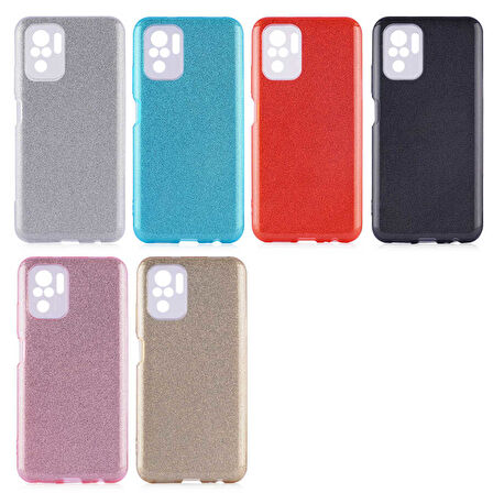 Xiaomi Poco M5S Kılıf Zore Shining Silikon-Mavi