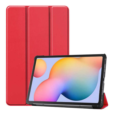 Galaxy Tab A7 Lite T225  Uyumlu ​ALT Smart Cover Standlı 1-1 Kılıf-Kırmızı