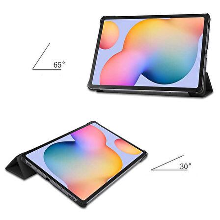 Galaxy Tab A7 Lite T225  Uyumlu ​İNC Smart Cover Standlı 1-1 Kılıf-Kırmızı