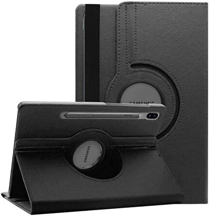 Galaxy Tab S7 FE LTE (T737-T736-T733-T730)  Uyumlu ​EFFX Dönebilen Standlı Kılıf-Siyah
