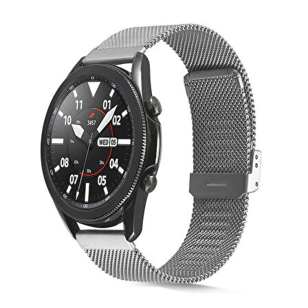 Gear S3 Uyumlu KRD-45 22mm Metal Zore Kordon-Mavi