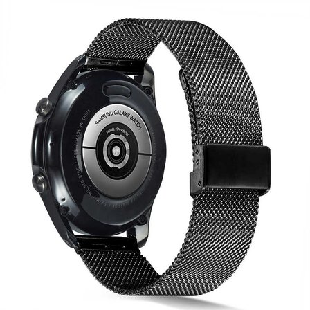 Xiaomi Amazfit Pace Uyumlu KRD-45 22mm Metal Zore Kordon-Siyah