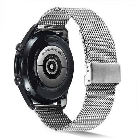 Gear S3 Uyumlu KRD-45 22mm Metal Zore Kordon-Gümüş