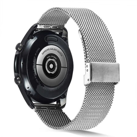 Gear S3 Uyumlu KRD-45 22mm Metal Zore Kordon-Gümüş