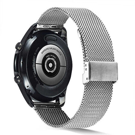 Galaxy Watch 46mm Uyumlu KRD-45 22mm Metal Zore Kordon-Gümüş