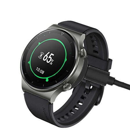 Siyah Huawei Watch 3 Pro Usb Şarj Kablosu-Zore