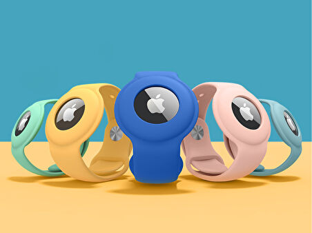 Uyumlu Airtag Anahtarlık Zore Kordon-Siyah