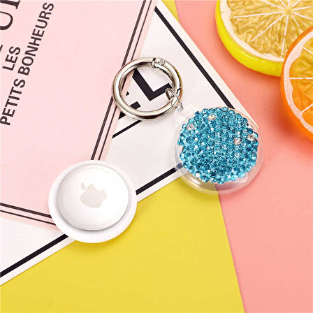 ​Zore Airtag 03 Uyumlu Silikon Anahtarlık-Mavi