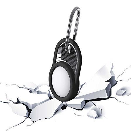 ​Zore Airtag 05 Uyumlu Silikon Anahtarlık-Beyaz