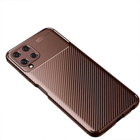 Galaxy M22 Uyumlu Zore Negro Silikon Kapak-Kahverengi