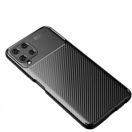 Galaxy M22 Kılıf Karbon Görünümlü Silikon Kamera Korumalı Üstün Koruma Novatech