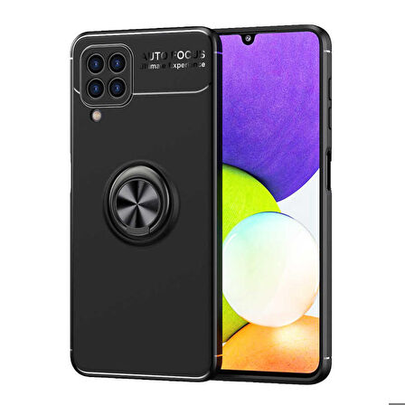 Galaxy M32 Uyumlu Zore Ravel Silikon Kapak-Siyah