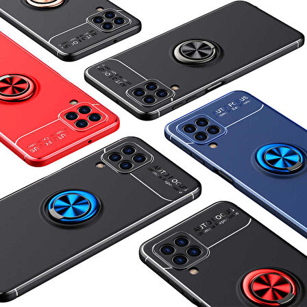 Galaxy A22 4G Uyumlu Zore Ravel Silikon Kapak-Kırmızı