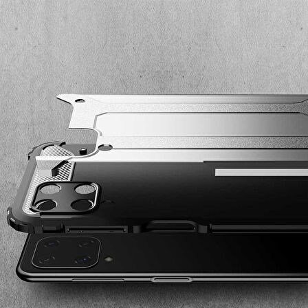 Galaxy A22 4G Uyumlu Zore Crash Silikon Kapak-Kırmızı