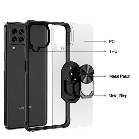 Galaxy A22 4G Uyumlu Zore Mola Kapak-Siyah