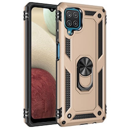 Lexroo Galaxy M22 Vega TPU Silikon Sert PC İnce Kılıf - Gold
