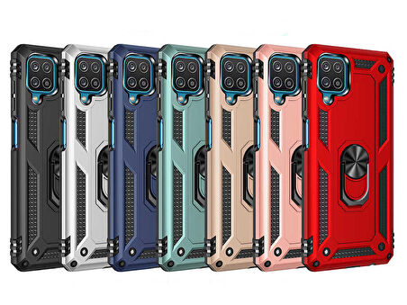 Galaxy A22 4G Uyumlu Zore Vega Kapak-Gri