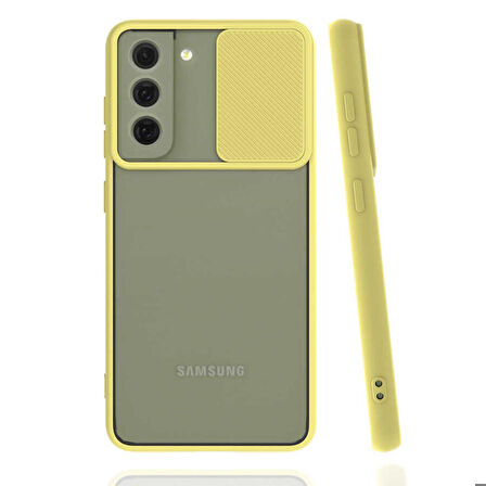 Galaxy S21 FE Uyumlu Zore Lensi Kapak-Sarı