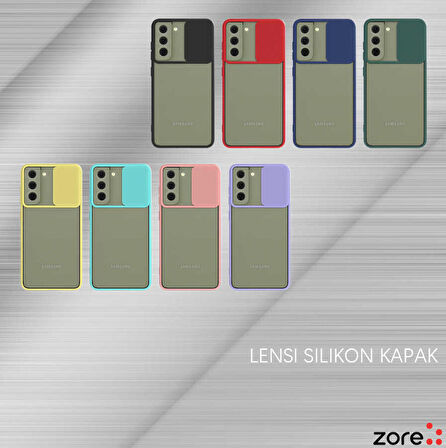 Galaxy S21 FE Uyumlu Zore Lensi Kapak-Sarı